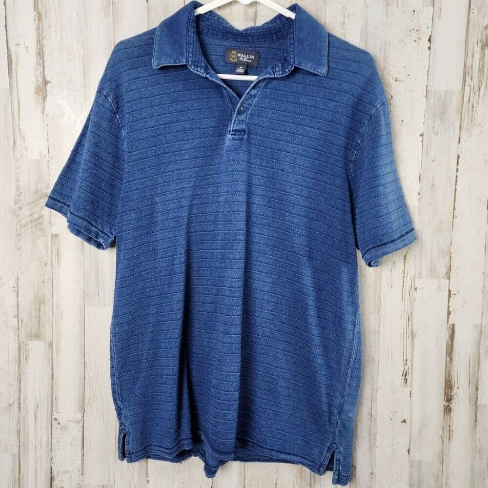 Wallin & Bros. Polo Shirt Blue Size Medium